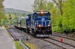 Pan Am's Office Car special rolls westbound through South Royalston